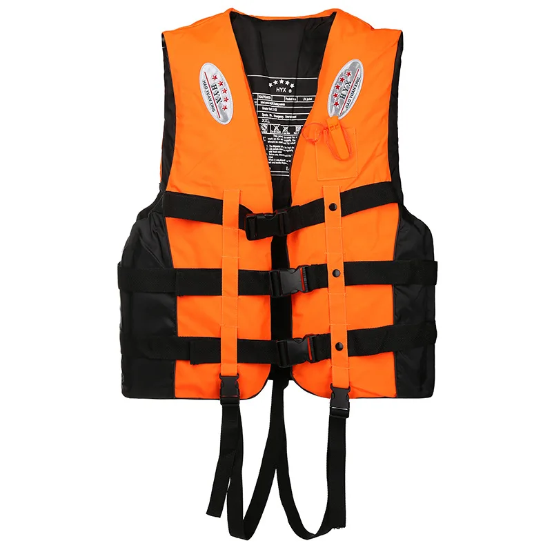 Universal Outdoor Swimming Boating Ski Drifting Vest Survival Suit  Polyester Life Jacket for Adult Kids with Whistle S-XXXL