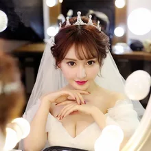 Стиль невесты головной убор барокко Корона невесты Принцесса Корона Свадебные аксессуары Корона украшение для волос