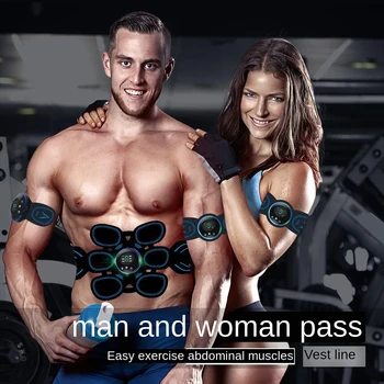 

Fitness Belt Training Equipment EMS Fat Removal Abdominal Muscle Stimulator At Family Gym Body Slimming Bandage Unisex Stickers