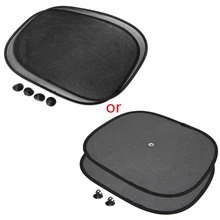 2 шт. автомобильный оконный солнцезащитный козырек боковая сетка, чехол солнцезащитный черный