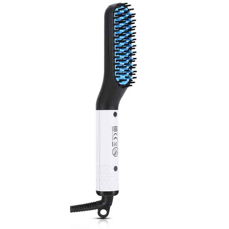 Модернизированная электрическая расческа для волос и бороды для мужчин и женщин, стайлер для завивки волос, выпрямитель, тепловая щетка с боковыми волосами