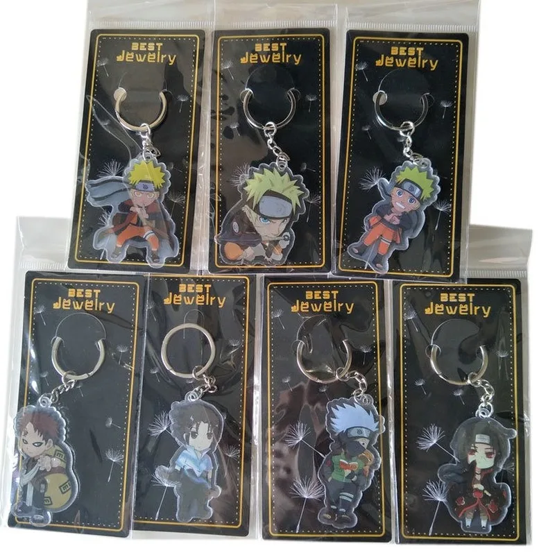 

Anime Naruto keychian Uchiha Sasuke Uchiha-Itachi Hatake Kakashi Sabaku no Gaara fashion novelty personalized Acrylic key chain