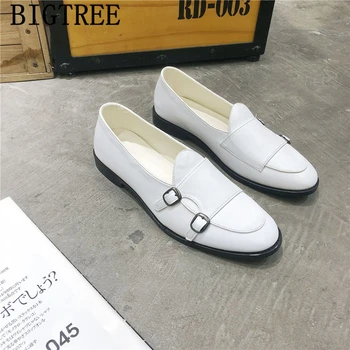 

Loafers Double Monk Strap Shoes Wedding Dress 2020 Party Shoes Men Brown Dress Suit Shoes Fashion Sepatu Slip On Pria Schoenen