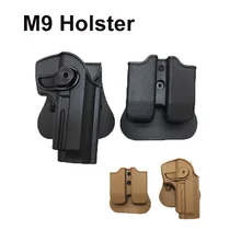 Tactical IMI Holster for Beretta M9 M92 96 Hunting Double Magazine Paddle Waist Pistol Holster Militar Paintball Gun Accessories Hunting Tactical IMI Holster for Beretta M9 M92 96 Hunting Double Magazine Paddle Waist Pistol Holster Militar Paintball Gun Accessories Hunting