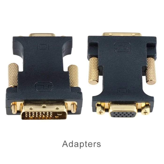 DVI-D 24+ 1 мужчина к VGA 15Pin HDTV Женский монитор адаптер Разъем плоский кабель PUO88