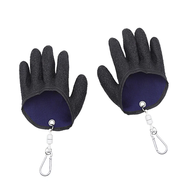 

1 Pair Of Non-Slip Fish Catching Gloves Thickened Latex Anti-Stab Anti-Puncture Waterproof Portable Gloves Fishing Accessories