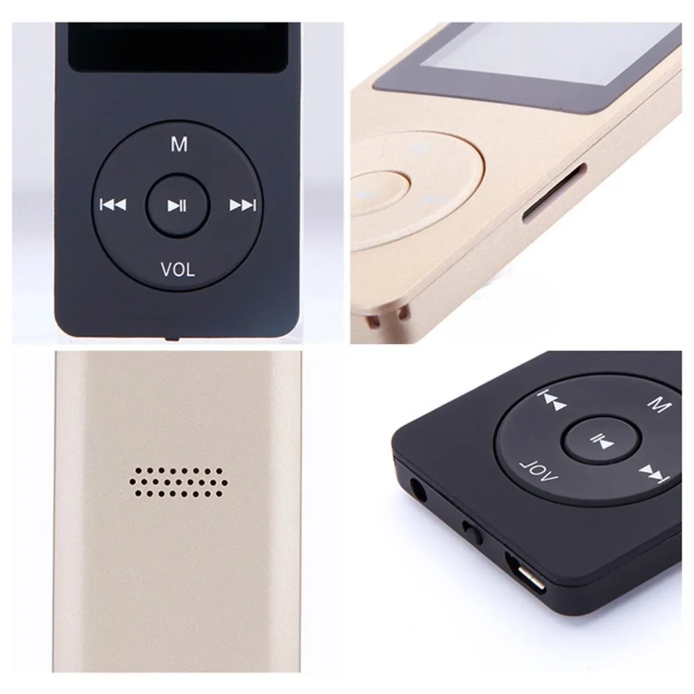 Ультратонкий MP3-плеер колонки может воспроизводить 80H Lossless портативный walkman с радио FM Запись Hi-Fi Musik плеер