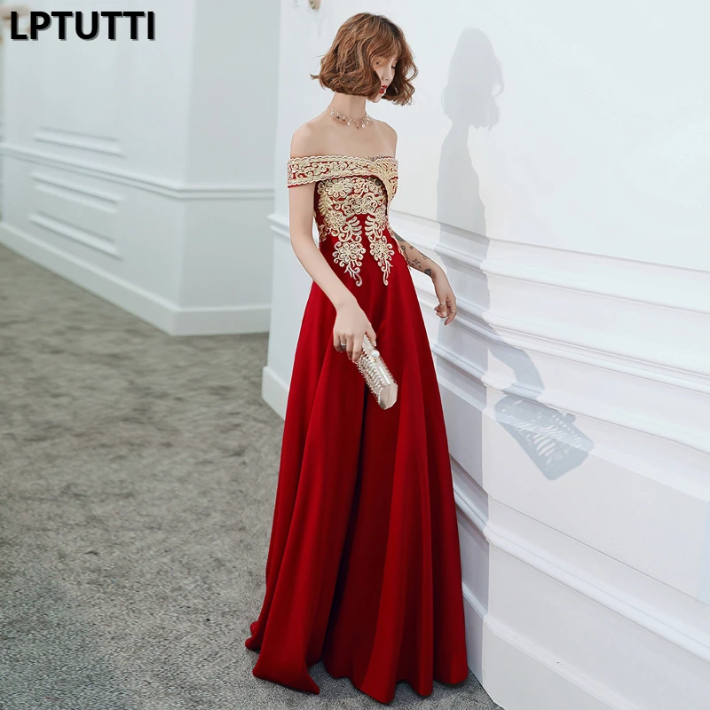 LPTUTTI вышитое новое для женщин элегантное платье для свиданий, церемоний, вечеринок, выпускного вечера, торжественные Роскошные Длинные вечерние платья 16