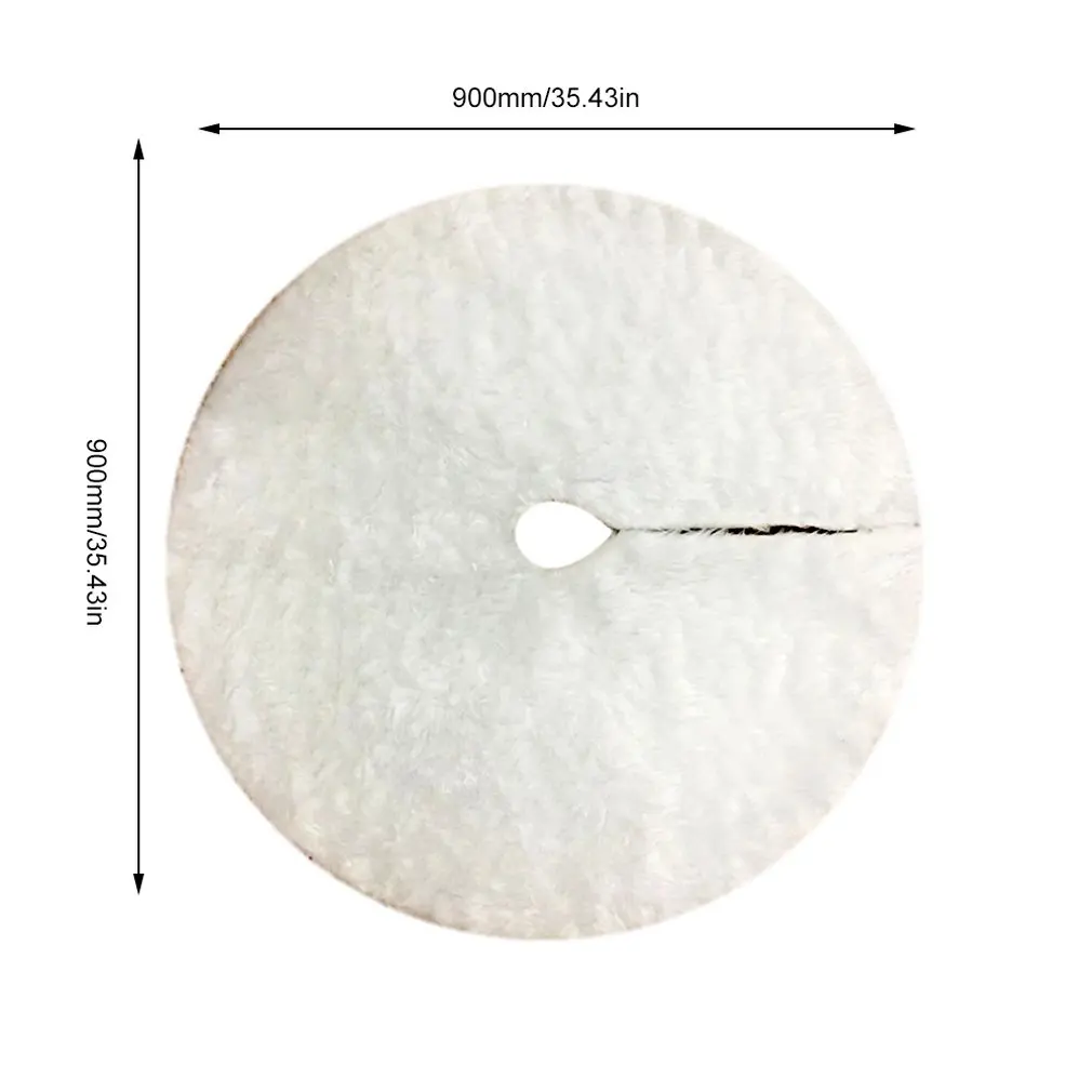 Pure White Plush Christmas Tree Skirt Christmas Plush Tree Skirt 78Cm 90Cm Christmas Tree Decorations