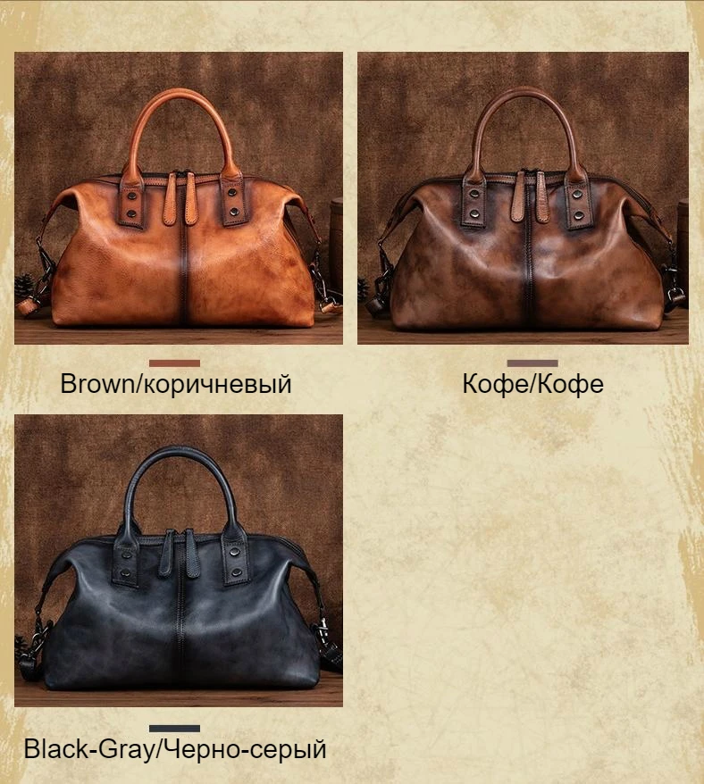 2021 New Hand Painted Women Handbag Luxury Genuine Cowhide Leather Dumpling Bag Large Capacity Vintage Top-handle Bag For Female