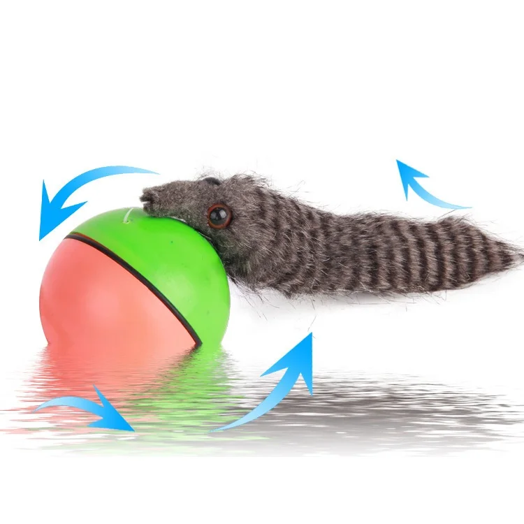 Pet Dog Weasel моторизованный Роллинг мяч появится прыжок движущийся живой игрушка интерактивный для щенков игрушка