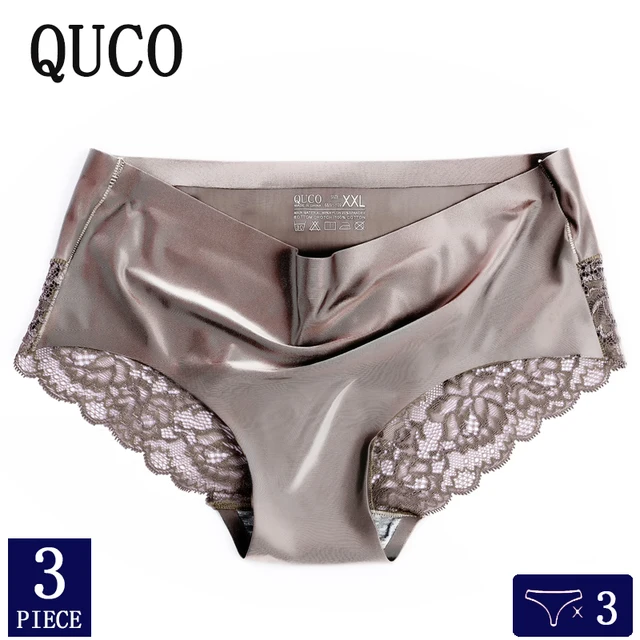 3pcs/lot QUCO Brand sexy Women Underwear High Quality Women Panties Seamless Underwear Solid  Lingerie underwear women 1