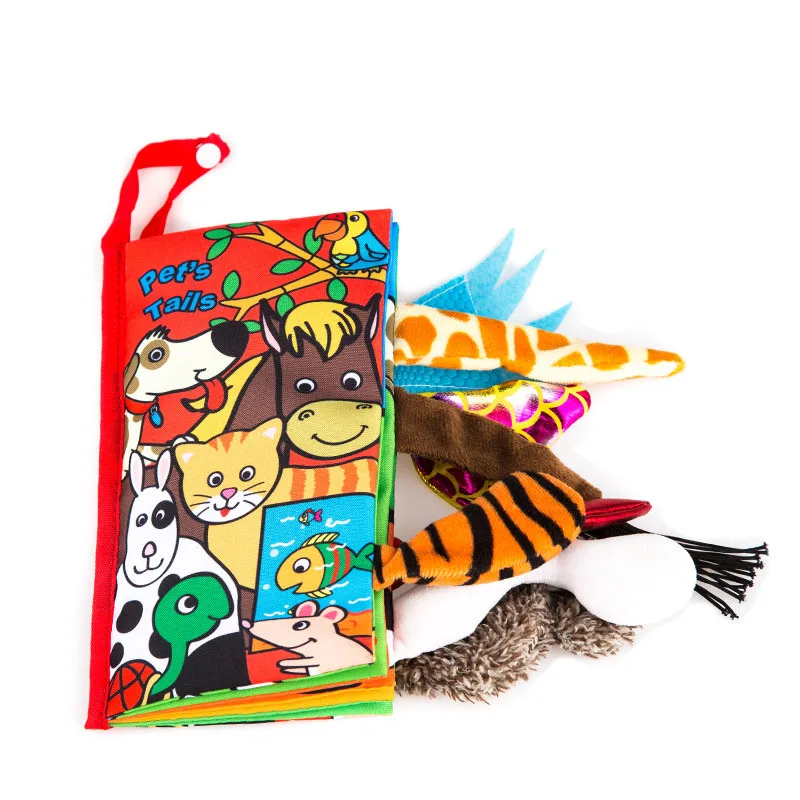 Детские развивающие игрушки мультфильм хвост животного первая ткань книга для детей история мягкие милые дети лучший подарок раннее