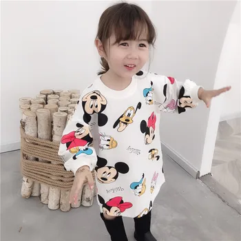 

Winter Autumn New Arrival Girls Long Sleeve Cartoon Dress Kids Fashion Dresses Clothes Cartoon Animation T-shirt Dress For Girls