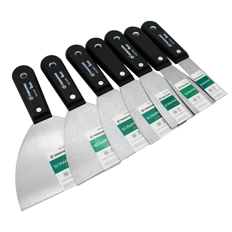 7pcs Putty Knife Set 1"1.5" 2" 2.5" 3" 4" 5" Stainless Steel Putty Knife Paint Scraper Blade Tool Bag