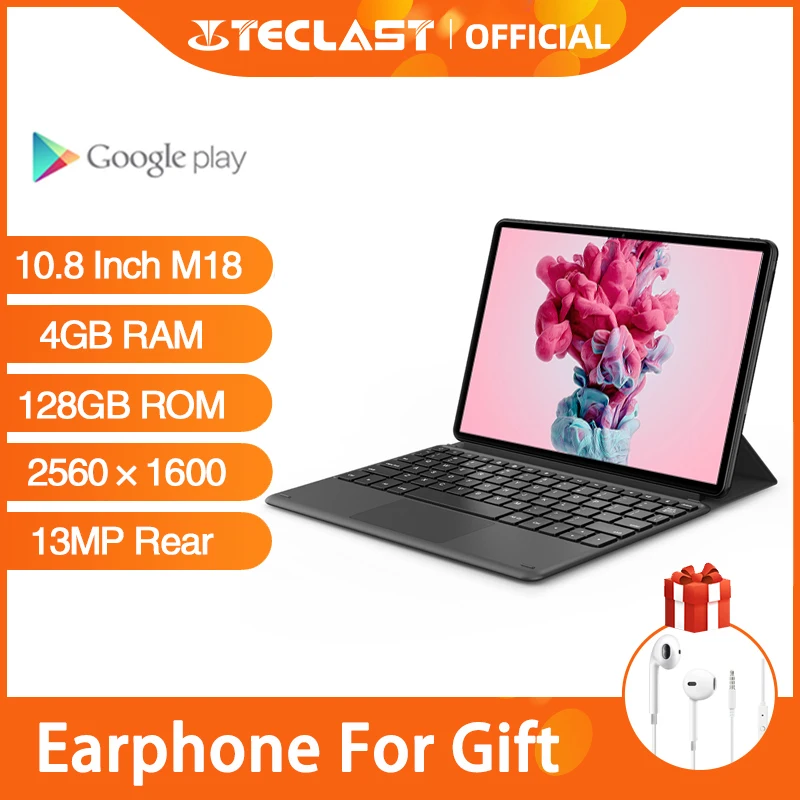 Teclast M18 10 8 дюймов планшет МТК HelioX27 OctaCore 2 5 K 2560 × 1600 IPS Дисплей 4 Гб Оперативная