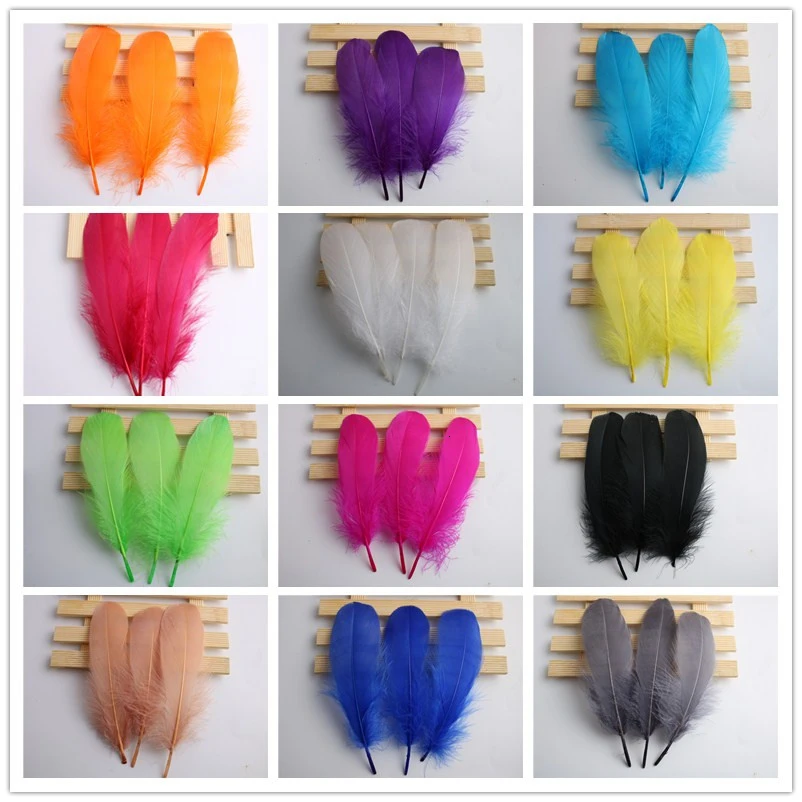 Nature Royal blue Goose Nagoire Feathers for crafts plumes 5-7inch/13-18CM  DIY Jewelry Clothing Accessories Wedding decoration - AliExpress