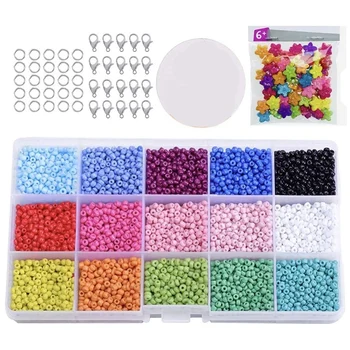 

Colored m Glass Beads for Kids DIY Bracelet Art and Jewelry Making, Game Making Beads