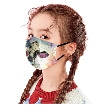 

Vintage Animal Printed Face Mask For Kids Children Unisex Reusable Mouth Mask Breathable Washable Cotton Mask Masque Pour Enfant