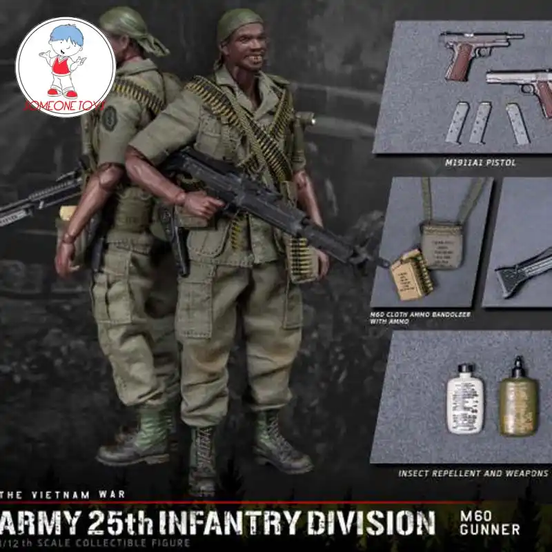 Damtoys 1 12スケール米国軍25th歩兵師団ベトナム戦争兵士m60砲手男性軍事アクションフィギュアモデルコレクション Action Figures Aliexpress