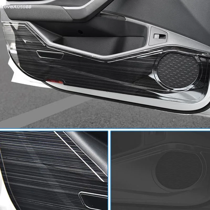 

Car Stainlesss Steel Door Protector Pad Anti Kick Pad Anti-dirty Pad Mat Cover Sticker For Volkswagen VW Jetta MK7 2019 2020