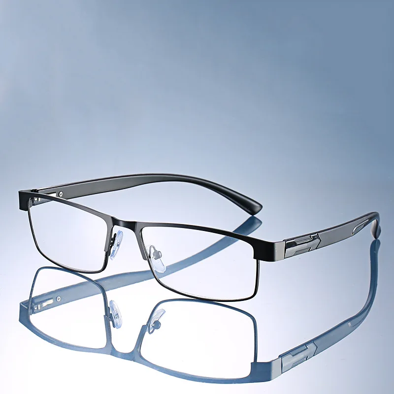 

Men's titanium alloy reading glasses aspherical 12-layer coating retro business hyperopia prescription glasses optical frame