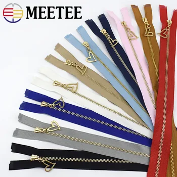 

Meetee 10pcs 15/18/20/25/30cm 3# Metal Zipper Close End Zip Closure for Sewing Bags Purse Garment Zippers Repair Accessories