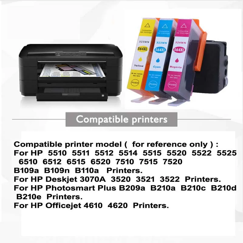 Совместимый 564 чернильный картридж для hp 564XL для hp 564 Photosmart 5510/5511/5512/5514/5515/5520/5522/5525/6510/6512/6515/принтер