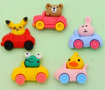 

Hot creative driving car cartoon rabbit frog bear duck resin DIY sscrapbooking fit phone decoration hair accessories craft