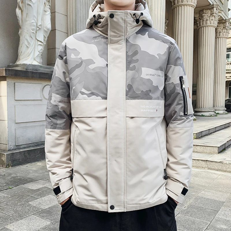 BROWON Winter Men Jacket Zipper Men's Overcoat Camouflage Keep Warm Thick Jackets Men Coats 2019 Winter Jacket For Men BROWON Winter Men Jacket Zipper Men's Overcoat Camouflage Keep Warm Thick Jackets Men Coats 2019 Winter Jacket For Men