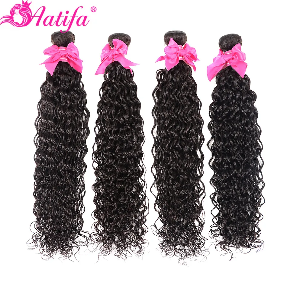 

Brazilian Water Wave Bundles Remy Hair extension 100% Human Hair Natural Color Hair Bundles 8-28 Inch Hair Weave Aatifa Hair