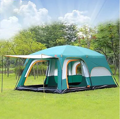 

Multi-Person Camping Tent Waterproof Camping Tent Outdoor Camping Two-bedroom One-Living Room Tent 4 Season Outdoor Camping Tent