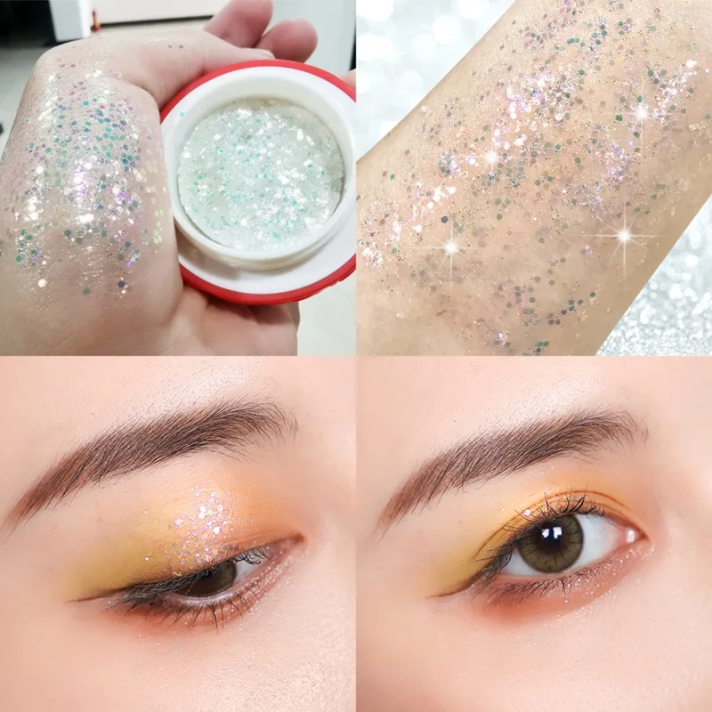 

Glitter Eyeshadow Makeup Palette Eye Shadow Palette Sparkling Duochrome Pigment Cosmetics Sequin Gel Shine Polarize Eyeshadow