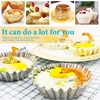 5/10Pcs Nonstick Ripple Egg Tart Mold Flower Shape Reusable Stainless Steel Cupcake Muffin Cake Mold Baking Cup Tartlets Pan 4