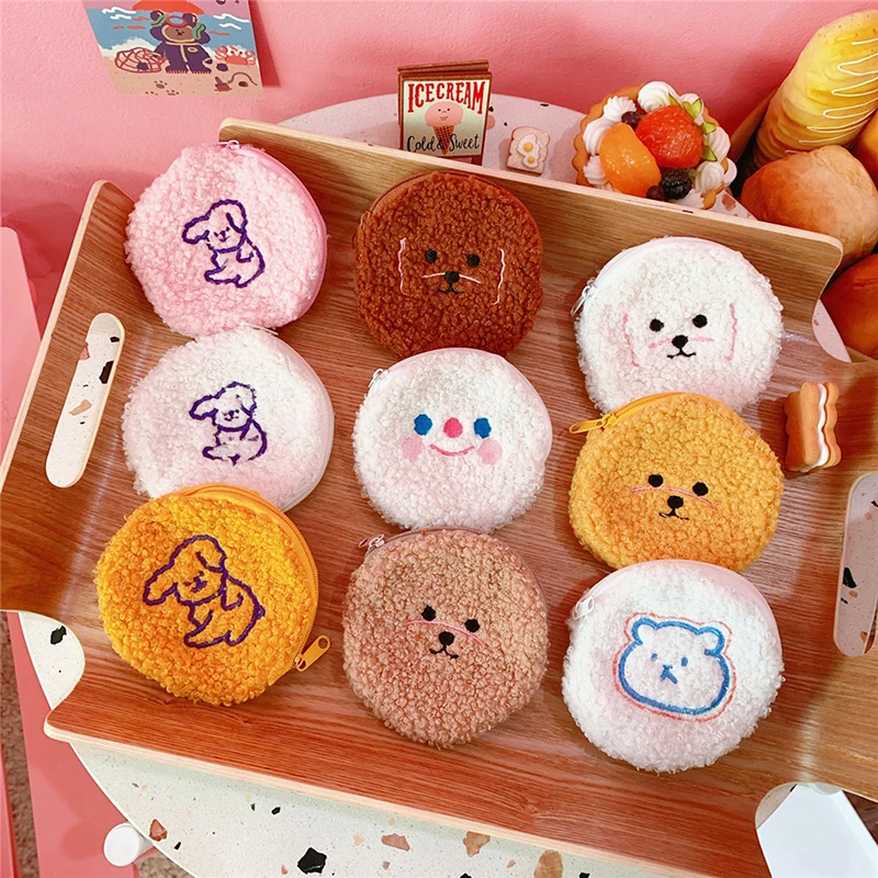 Boxi かわいいクマぬいぐるみ財布おもちゃ漫画ふわふわソフトぬいぐるみ犬コイン袋かわいいミニギフト誕生日子供のための大人ガール女性 Plush Purses Aliexpress