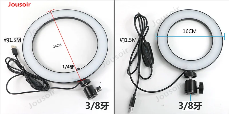 LED Fill Light Ring Lamp+Adjustable Phone Photography Shooting Bracket Stand+Boom Arm Photo Video Studio Kits CD50 T03