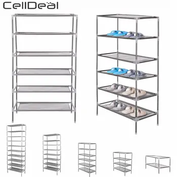 CellDeal 2/4/6/8/10 Tiers Non-Woven Fabric Dustproof Shoe Rack Storage Organizer Cover Cabinet Shelf Cabinet 6/12/18/24/30 Pairs 1
