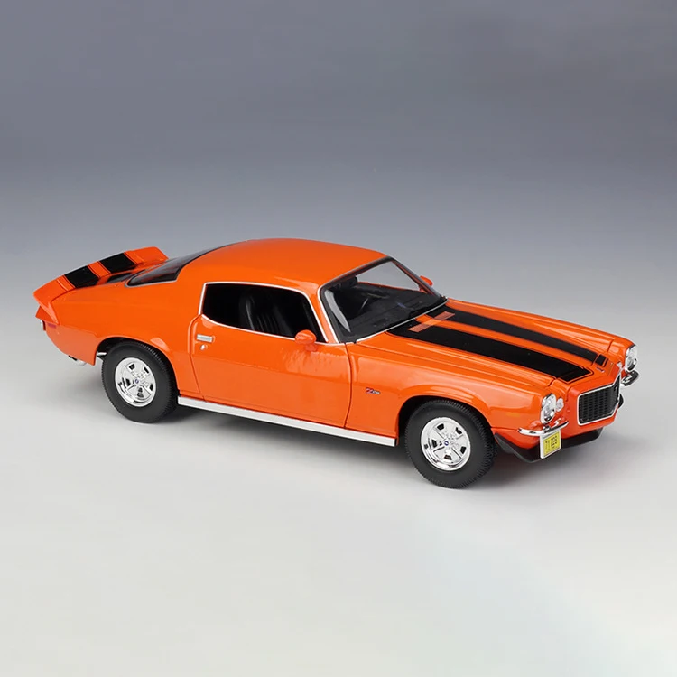 Maisto 1:18 литья под давлением автомобилей 1971 Chevy Camaro Синий Оранжевый литья под давлением модель автомобиля игрушка модель автомобиля Maisto модели детских трусов