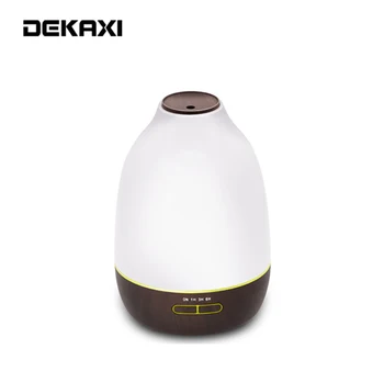 

DEKAXI Wood Grain Humidifier Led Light Essential Oil Diffuser Aroma Diffuser Ultrasonic Adjustable Cool Mist With Water less
