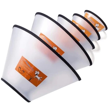 

Dog Cone Collar, 5 PCS Adjustable Protective Collars for Pet Dog & Cat, Recovery E-Collar Anti-Bite Lick Wound Healing, Soft Edg