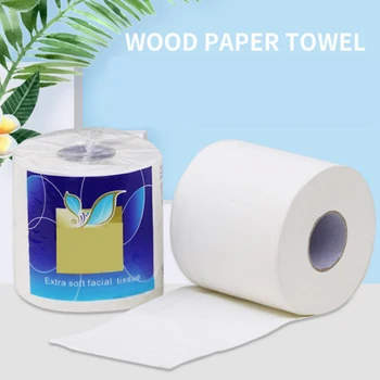 

1Rolls Fast Shopping Toilet Roll Paper 4 Layers Primary Wood Pulp Home Bath Toilet Roll Paper Toilet Paper Tissue Roll