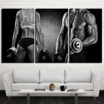 

5pcs/set DIY 5D Full square/round Diamond Painting 3 Pieces Sexy Muscle Fitness Dumbbell Embroidery Cross Stitch Kit Rhinestone