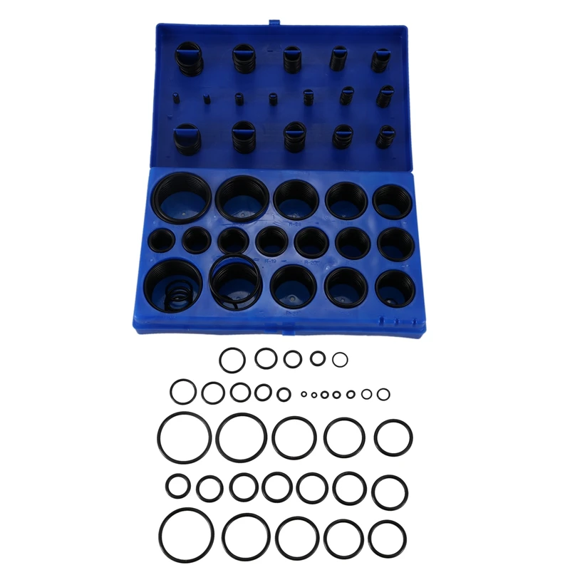 

Kit 419Pcs O-Ring O-Ring Black Rubber 32 Sizes With Case 3-50mm