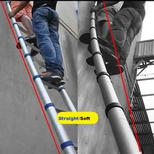 Высокое качество, утолщенная лестница в елочку из алюминиевого сплава, портативная Бытовая телескопическая лестница, 2,05 м+ 2,05 м 7+ 7 ступеней