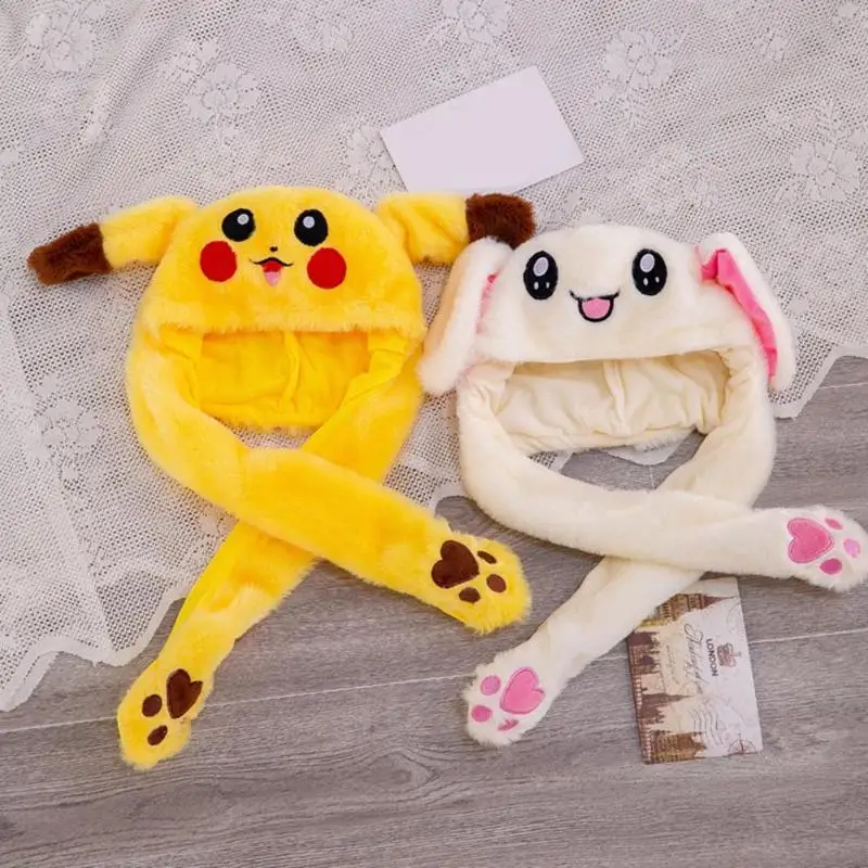 Светящийся кролик забавная игрушка для игр заячьи уши подушка безопасности игрушка шляпа подарок девушке