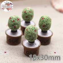 5 шт./лот 3D кавайные кабошоны из смолы аксессуары кактус бонсай