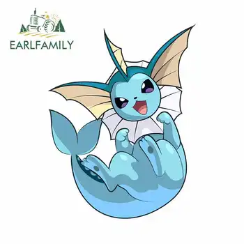 

EARLFAMILY 13cm x 9.9cm for Pokemon Motorcycle Car Bumper Window Stickers Waterproof Scratch-proof Sticker Fashion Decal