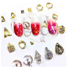 Стиль украшение в виде креста Маникюр драгоценный камень сплав деликатность с инкрустацией стразами Китти фототерапия аксессуары эллипса жемчуг M