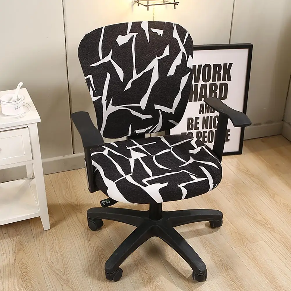 Покрытия для офисных стульев спандекс компьютерный офисный Чехол для стула растягивающийся универсальный поворотный Чехол для стула для офиса# EW