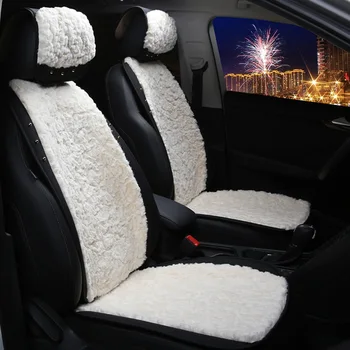 

1 pc Winter Car Seat Cover Warm Plush Rabbit Hair Front Seat Cushion Pad Mat Protector with Backrest Auto Truck Suv or Van
